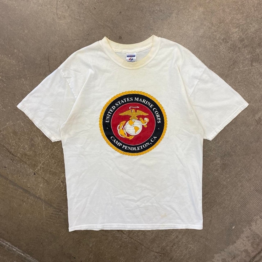 Vintage United States Marine Corps 2000s Jerzees Military T-Shirt USMC Large